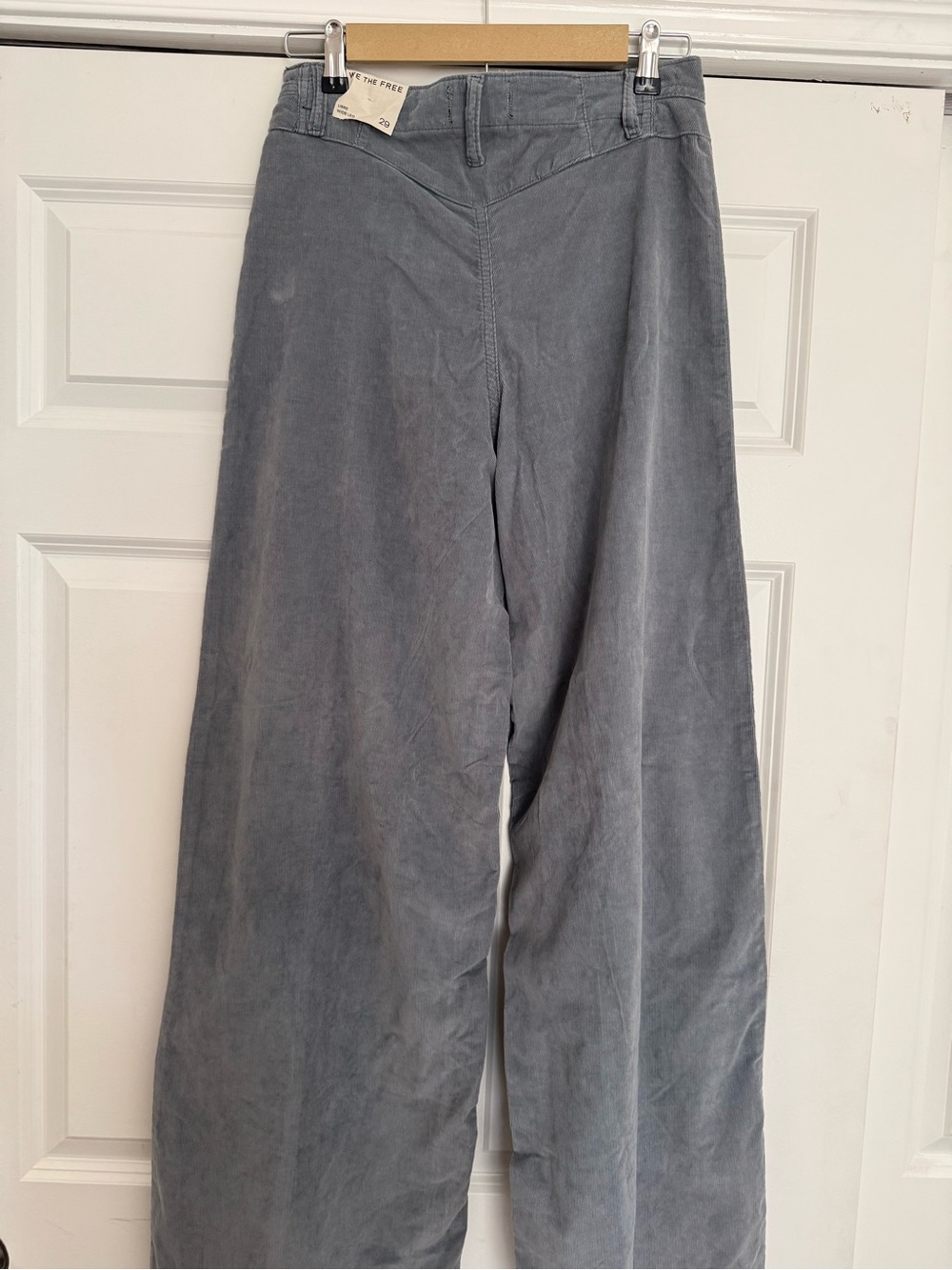 We The Free Libre Cord Wide Leg Cord Mockingbird Light Grey. - Picture 6 of 13